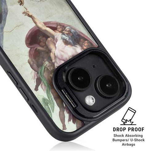 Creation of Adam by Michelangelo iPhone 15 Kickstand Case